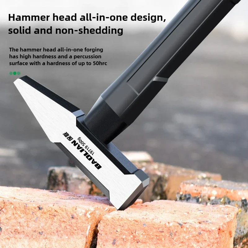 Hardware Tools Building Decoration Flat Head Hammer 200g Plastic Coated Duckbill Hammer Hammer Head 500g Fitter installation hammer manual tools flat head hammer