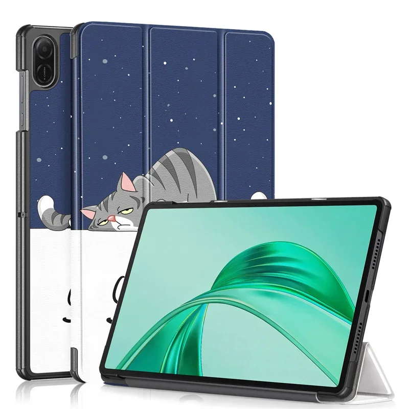 Elegant Trifold Magnetic Leather Tablet Case - Stand Hard Cover