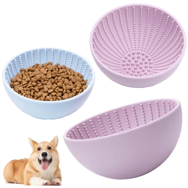 2 Ciotole Antiscivolo In Silicone Rosa E Arancione Per Cani E Gatti – Diametro 16 Cm, Pieghevoli E Impermeabili