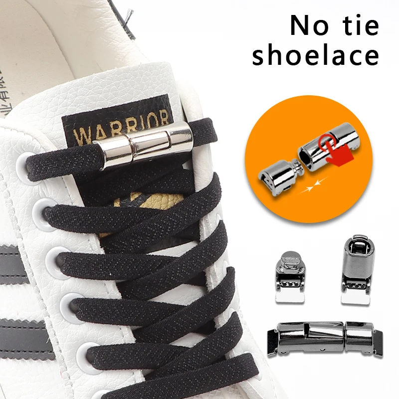 1pair Black Shoe Lace Buckle Locks Shoelace Clips, For Elastic Shoe Laces