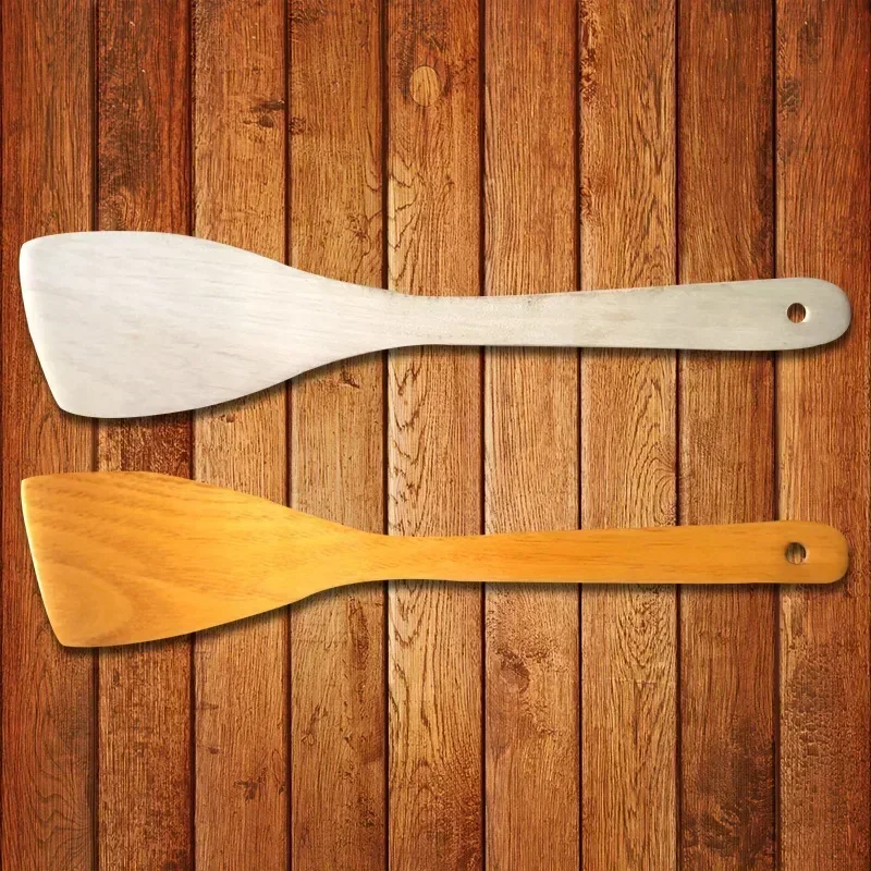 Non-stick Pot Wooden Shovel Environment-friendly PotShovels Wood Kitchenware Spoon pancake spatula Oblique Spatula Kitchen Supplies