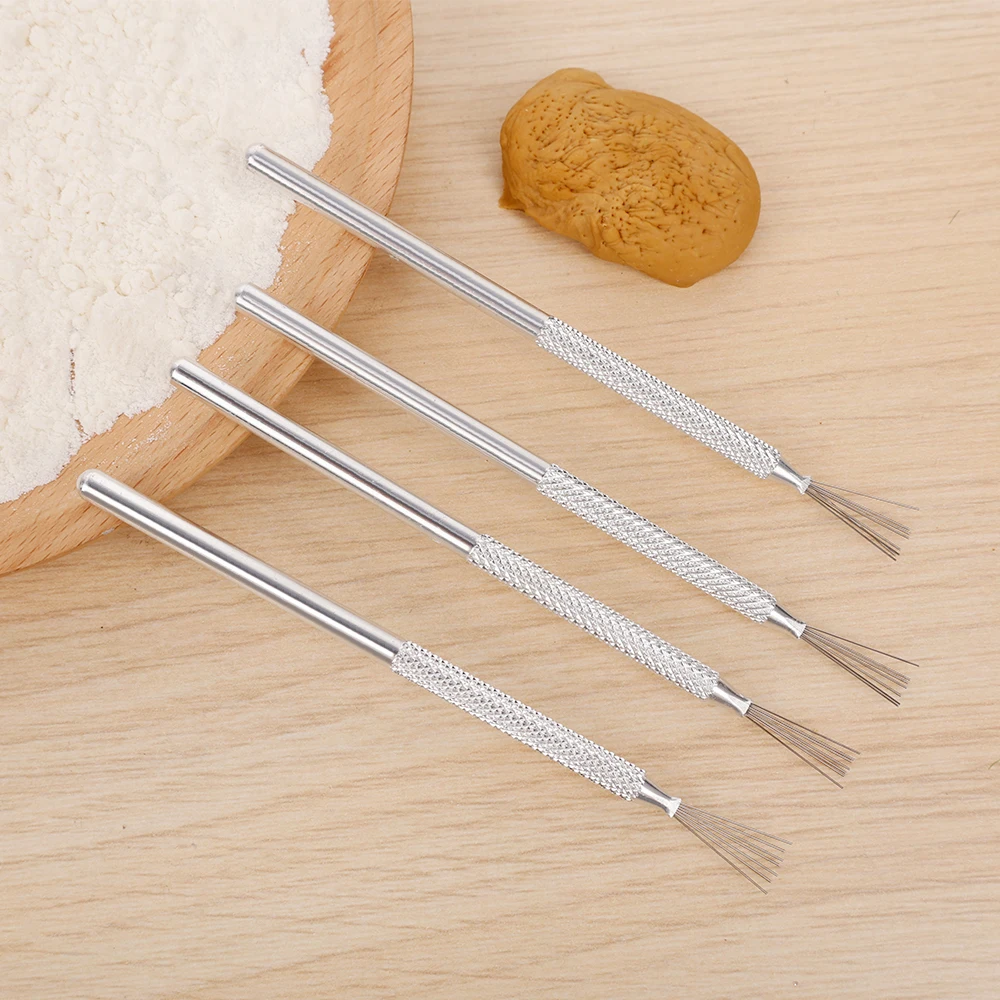 3/1Pcs 7 Pin Feather Texture Brushes Ceramics Sculpting Clay Cake Baking Needle DIY Tool Multifunctional Home Baking Accessories