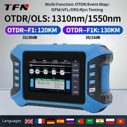 TFN F1/F1K OTDR Fiber Optic Tester 1310/1550nm 32/30dB 35/33dB High Precision 4.3 Touch Screen Optical Time Domain Reflectometer
