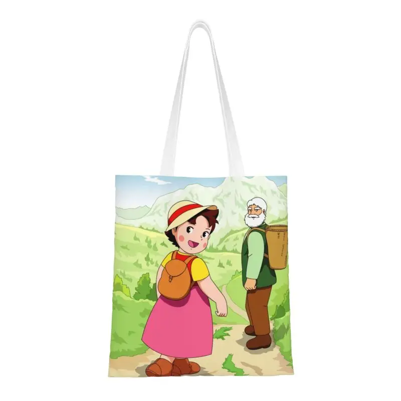 Custom Anime Heidi Girl Of The Alps Shopping Canvas Bag Women
