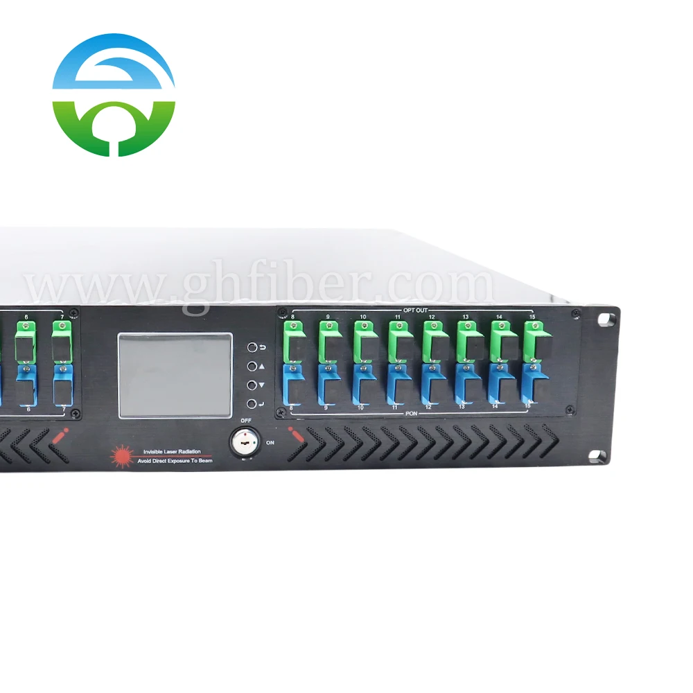 AM16P16W 1550nm CATV Optical Amplifer 16x16dBm with WDM SC/APC Dual Power Supply EDFA