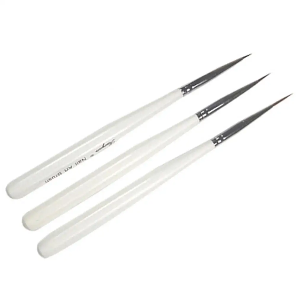 3Pcs Acrylic Nail Art Brush Liner Painting Drawing Pen Manicure Tool Set Kit 2