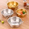 1pcs Stainless Steel Korean Style Pot Golden Sauce Dishes Appetizer Serving Dishes Sets Tray Spice Plates Kitchen Tableware 5