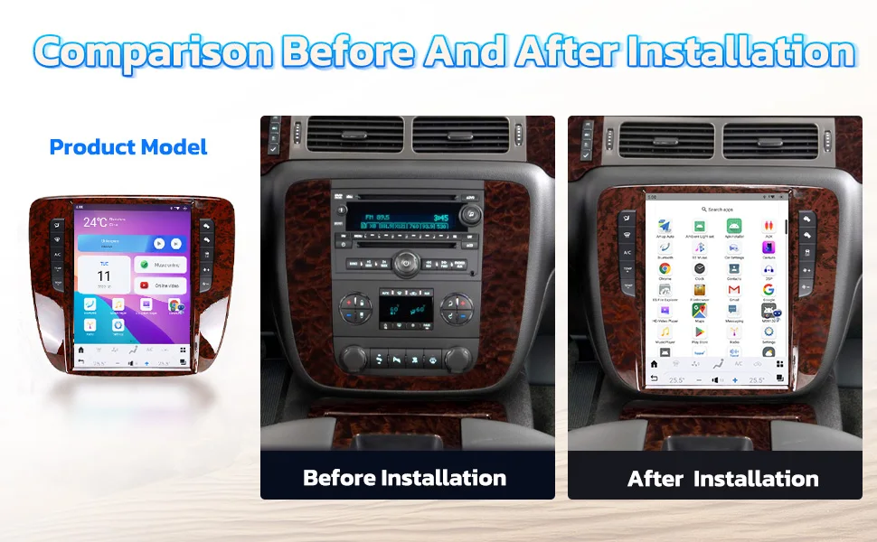 GMC 유콘 쉐보레 교외 타호, 안드로이드 카플레이, 자동차 라디오, 테슬라 화면, 멀티미디어 플레이어, 네비게이션 스테레오, 4G, 2007-2013 