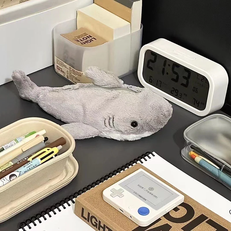 

Cute Plush Shark Pencil Case Student Stationery School Supplies Kawaii Dolls School Storage Stationery Pencil Pouch