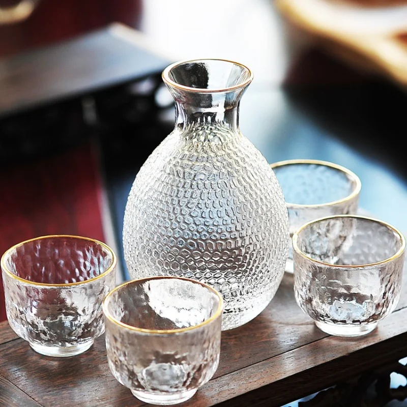 グラス・カップ・酒器 Masaaki S 300ml Pot 60ml 4 Glasses Cup Gilt Japanese-Style Sake Bar