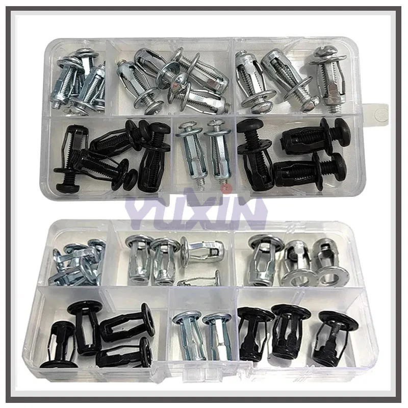 M4 M5 M6 Petal Rivets Nuts Kit Riveter Gun Metal Screw Anchor Iron Base  Clamp Fixed Plate Nut and Bolt Set For Car License