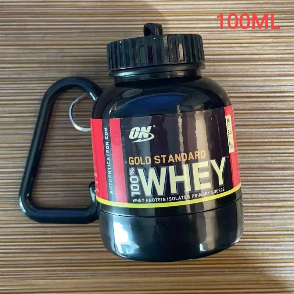 Mini Portable Whey Protein/myprotein Powder Bottles With Keychain