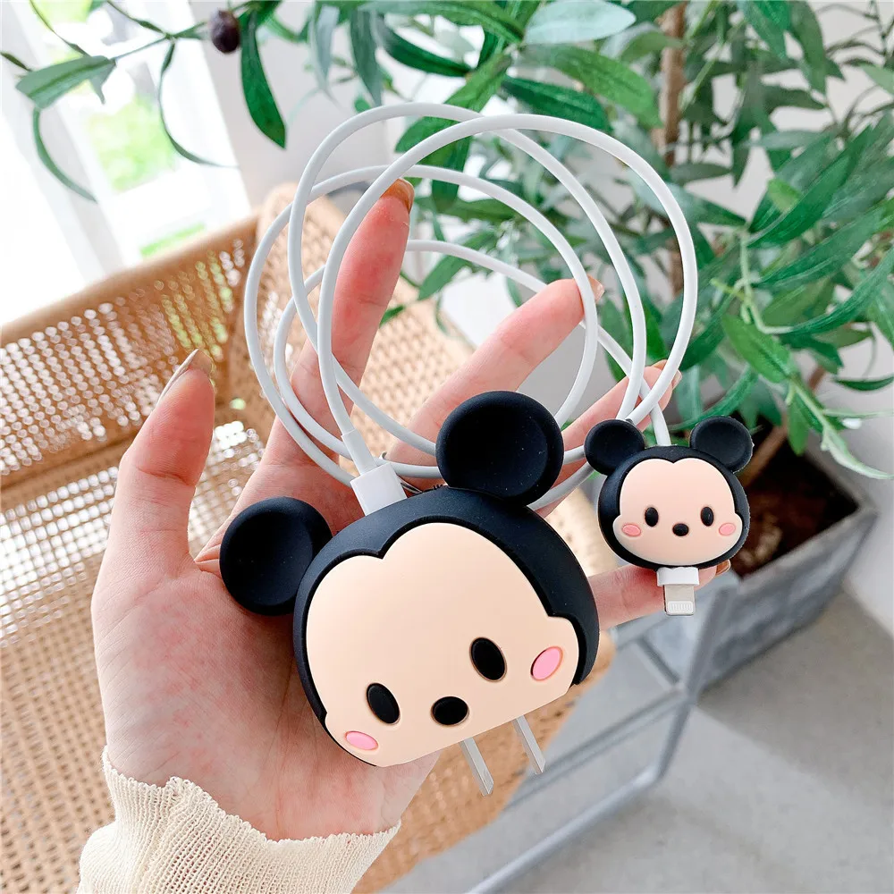 Disney Mickey Minne Stellalou Per Apple Charger Custodia Protettiva 18W/20W Testa Di Ricarica Shell Charge Iphone Power Cartoon Sleeve
