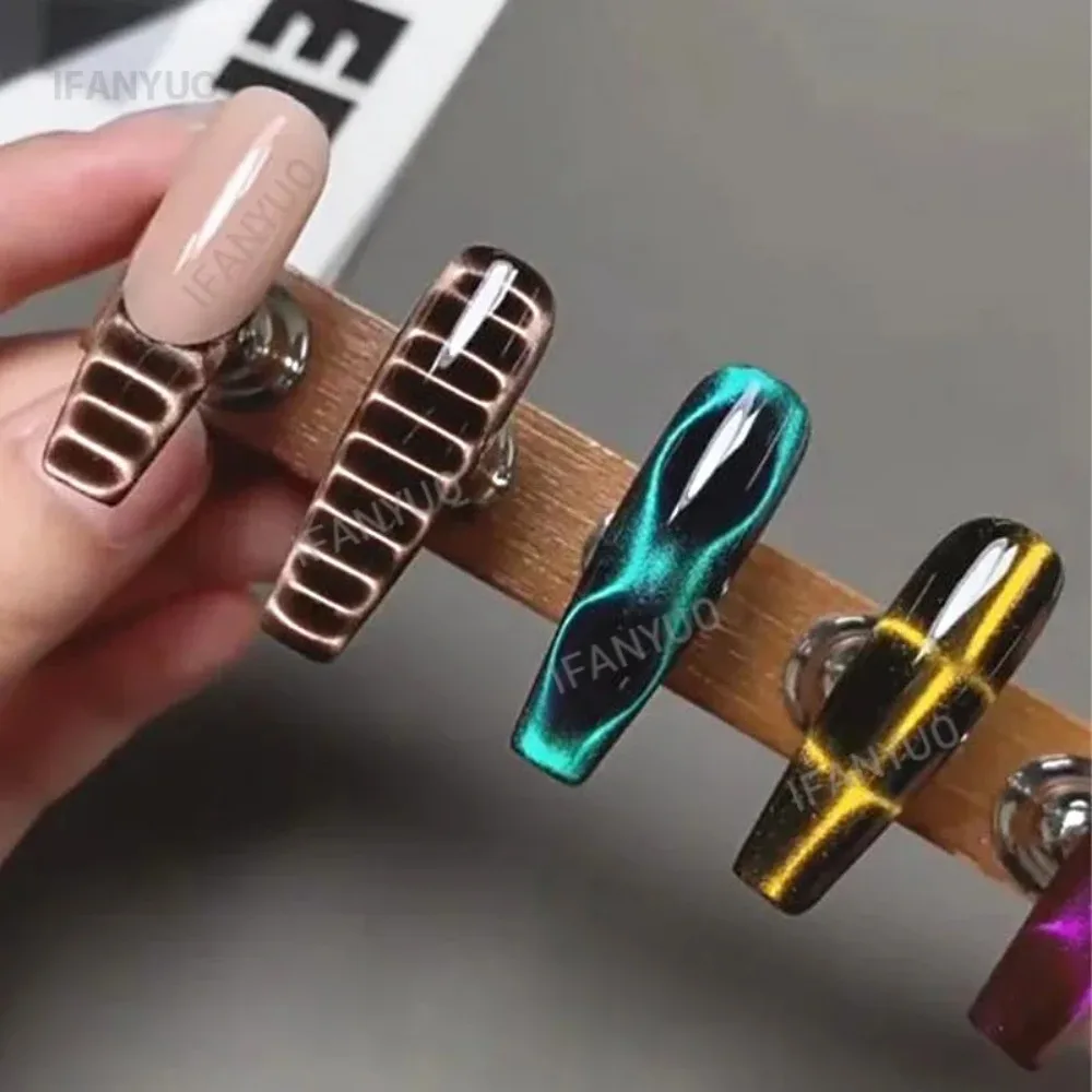 12pcs Crocodile Pattern Nail Magnet Nail Art Cat Eye Snake Skin Wave Geometric UV Attraction Magnets Set Manicure DIY Tool magnetic nail art tools cat eye nail tool magnetic nail tools