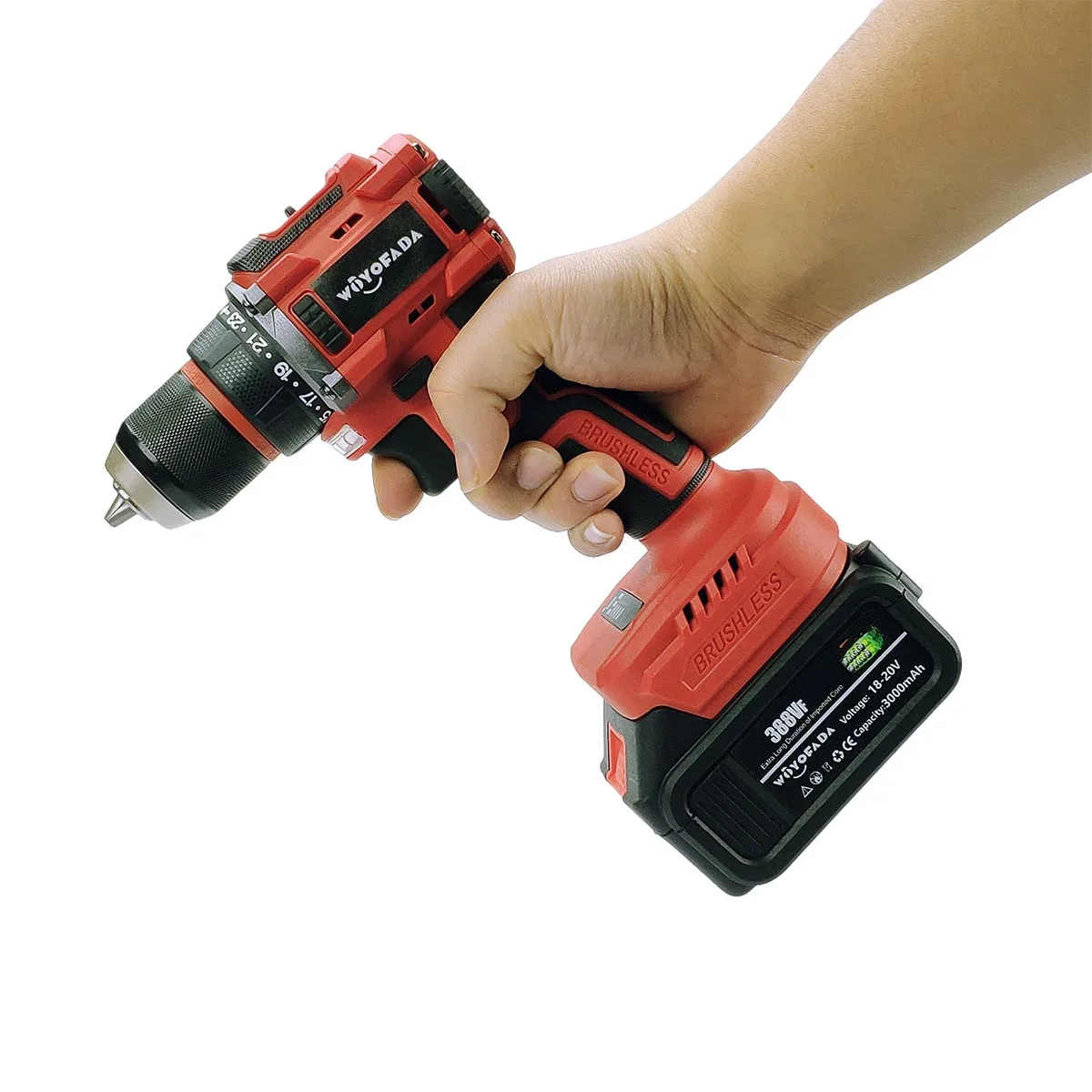 18V Brushless Electric Drill 85NM Cordless Screwdriver 2 Torque Settings Electric Screwdriver Drill for Makita 18V Battery