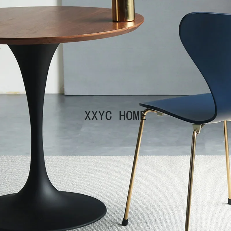 Black Design Coffee Tables Wooden Small Minimalist Nordic Round Coffee Corner Tables Balcony restaurant Household Items mobile