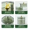Rotating Jewelry Storage Box Makeup Storage Rack Bracelet Earring Round Plastic Organizer Boxes Holder Display Rack with Cover 5