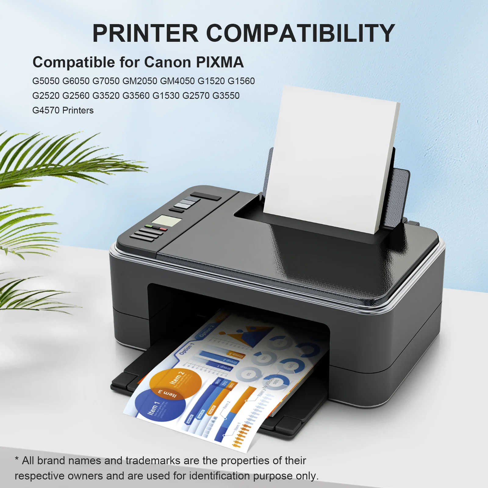 Canon Impresora Nextpage GI-51 GI51 - Compatible Con Canon GI-51 Para Canon PIXMA G1520 G1530 G2520 G2560 G2570 G3520 G3560 G3570 G3571 G3572 G4570 (4 Paquetes), Color Negro Cian, Magenta Y Amarillo