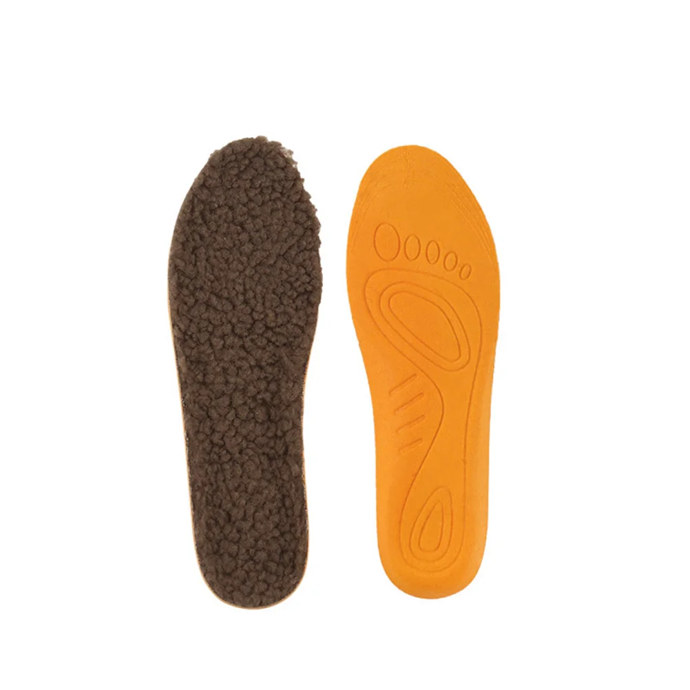 Wool Women's Running Shoes Cold Weather Pair Thick Warm Imitation Lambs Wool Insoles Shock-Absorbing Shoe Cushions Massaging