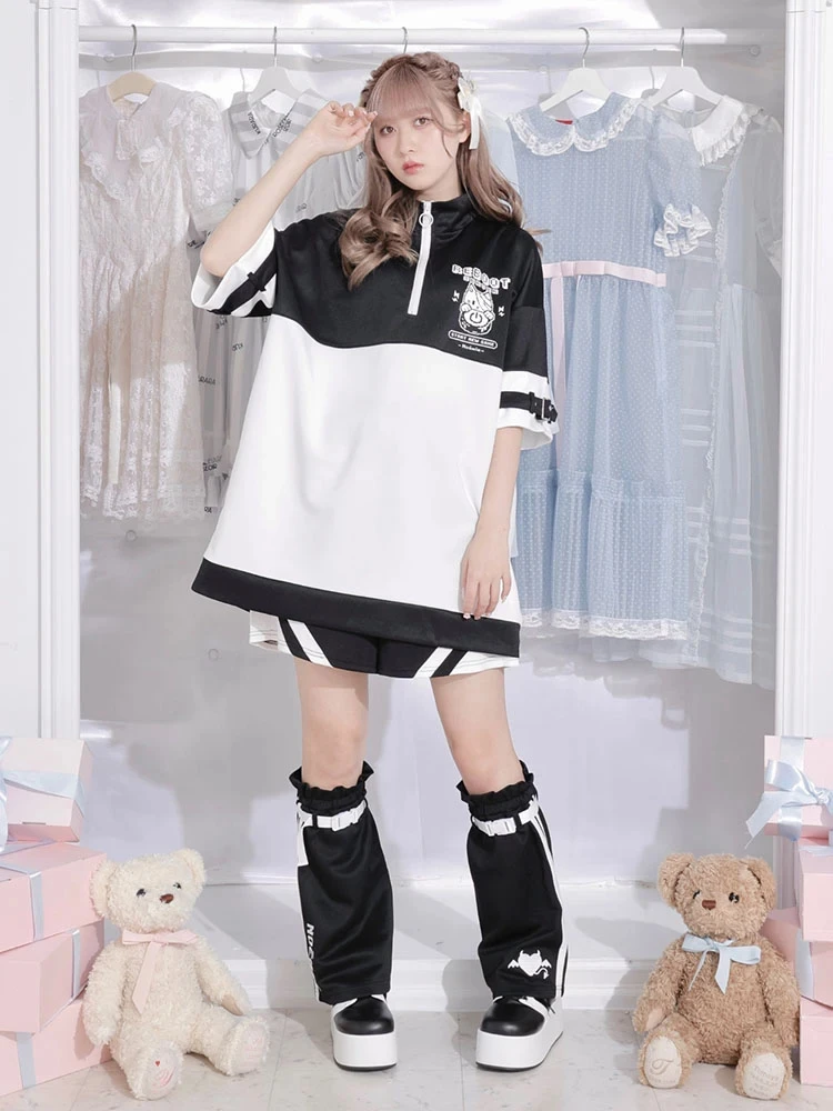 New Japanese Style Leg Warmer for Girls Embroidered Personalized Trouser Legs Spring Summer Leg Warmers Fashion Legwarmers