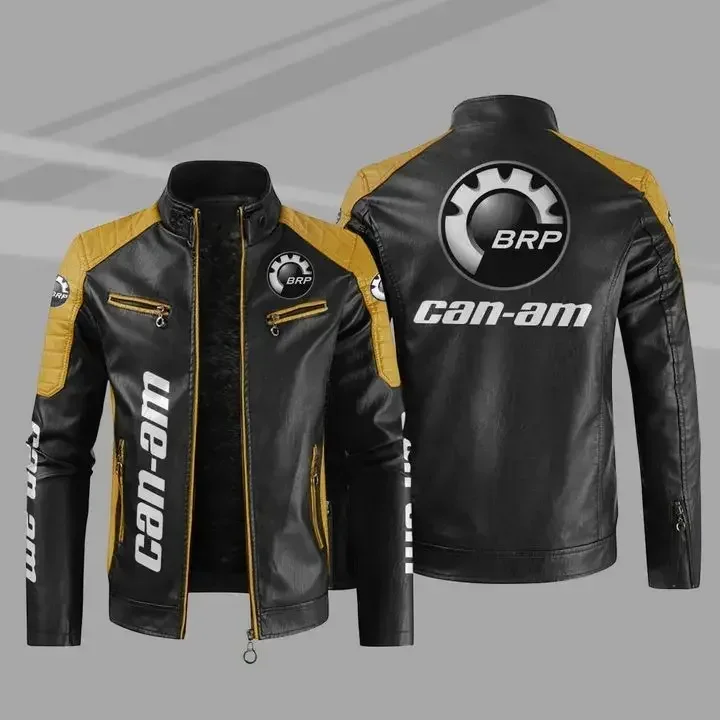 Premium Men's Moto Jacket - Back View