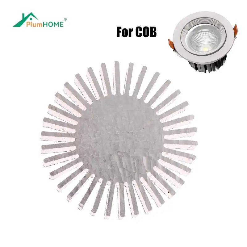 Diameter 50mm 3~7W COB Radiator High Power Led Heatsink Sunflower Solid Radiator Round Alloy Aluminum