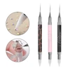 1Pcs Metal Dual Heads  Dotting Pen Nail Brush Rhinestones Crystal Picking Nail Studs Dotter DIY Point Drill Nail Tools 1