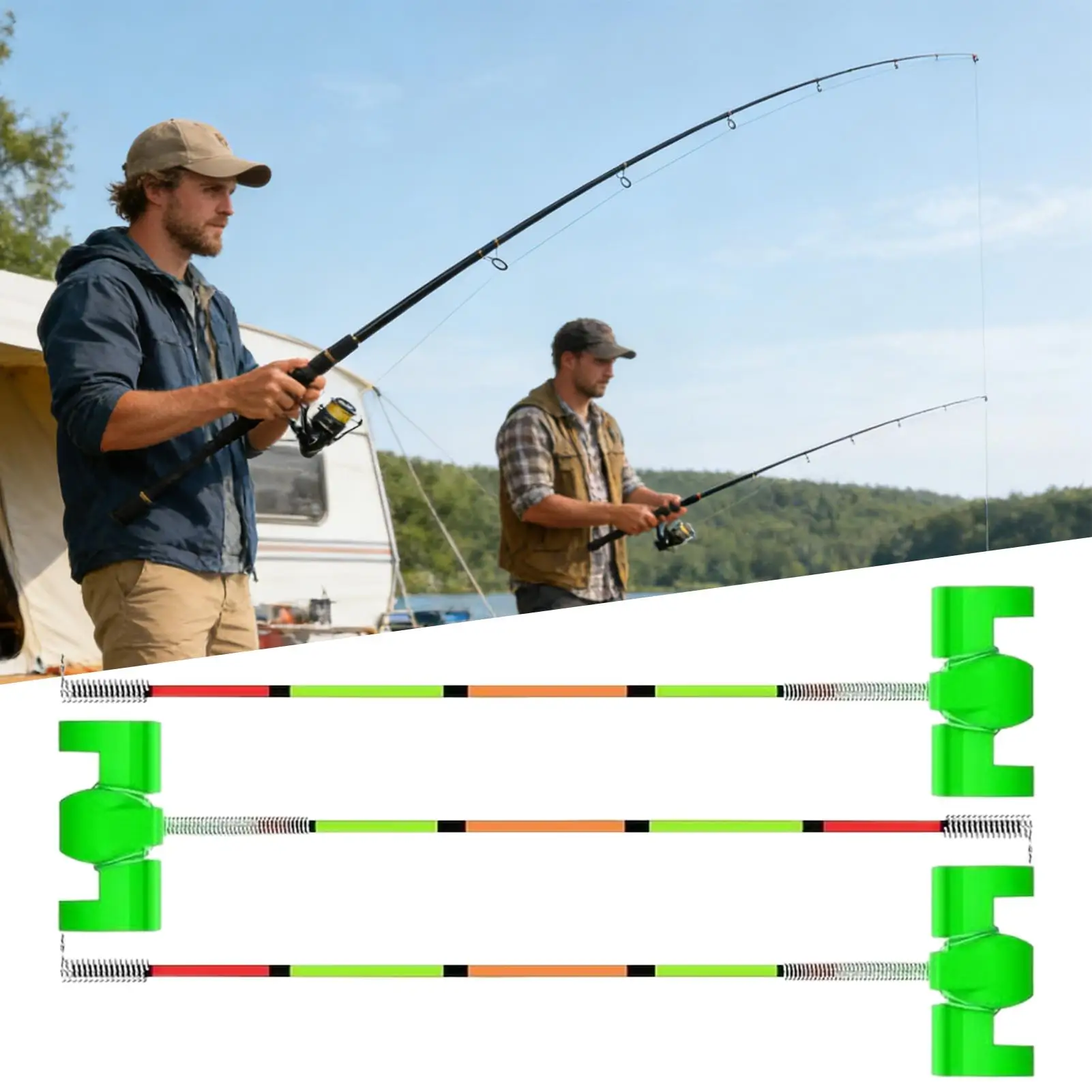 피쉬 바이트 알람 3개, 방수 기능이 있는 전문가용 정확한 남성용 낚시 알람, 루어 낚싯대, 민물/바닷물용