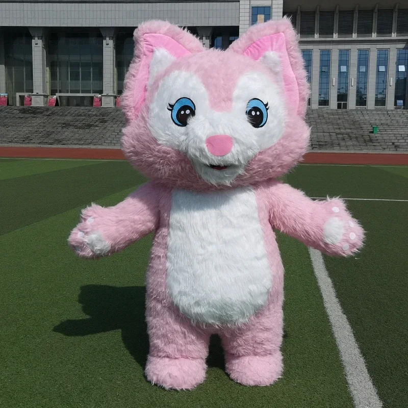 

260cm Inflatable LinaBell pink fox Plush Cartoon character Mascot Costume Party Advertising Ceremony Animal carnival perform