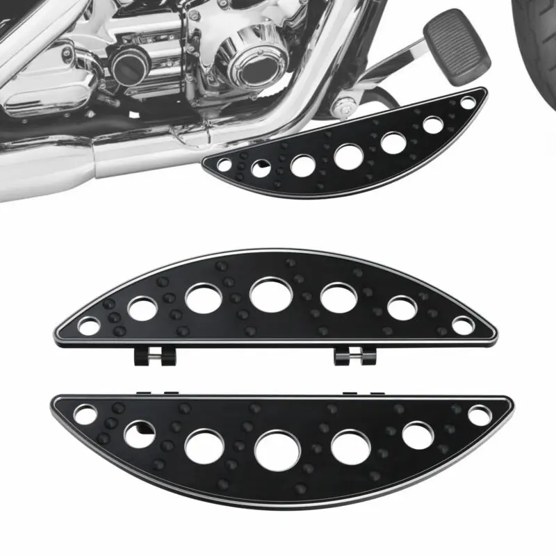 Motorcycle Front Driver Half Moon Floorboard Footboard For Harley