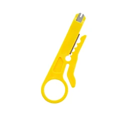 Compact Multi-Function Electrical Wire Stripping and Crimping Tool (Yellow)