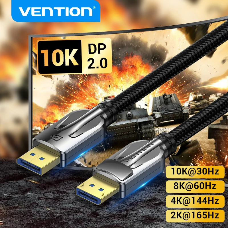Vention 10K DisplayPort Cable 8K@60Hz 4K@165Hz 40Gbps Display Port
