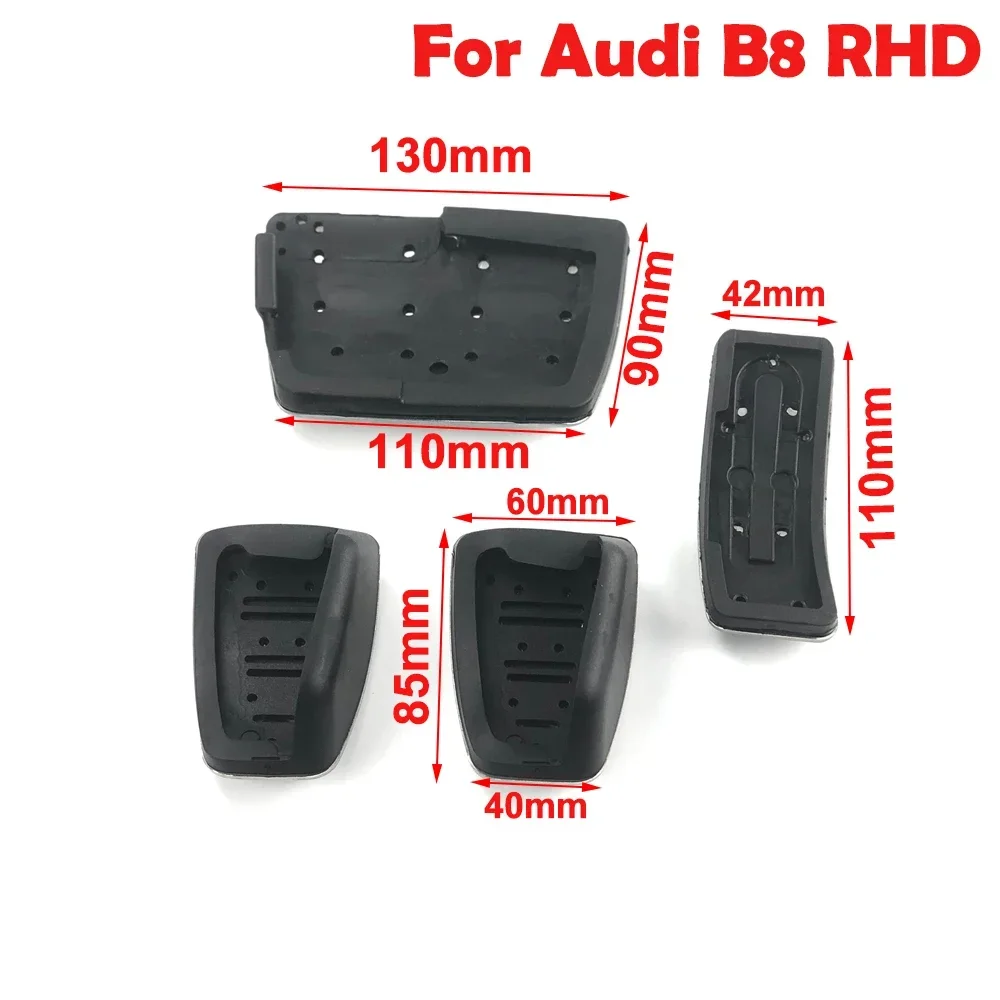 Stainless Steel Car Fuel Brake Footrest Pedals For Audi A4 S4 B8 8K / A5 S5 8T / Q5 Suitable for right side driving RHD ATMT