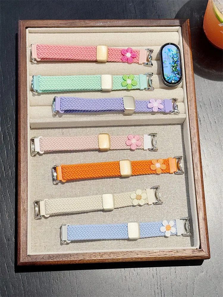 Braided Loop Elastic Bracelet Woven Nylon Strap