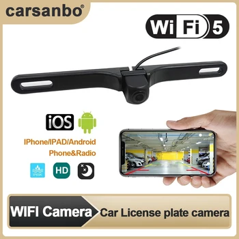 Carsanbo Telecamera per auto Telecamera WiFi wireless 5G 170 ° Telecamera per retromarcia targa General Motors Telecamera impermeabile HD