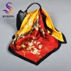BYSIFA Letters Silk Scarf Shawl Spring Fall Fashion Square Coffee Orange Scarves Foulard Winter Women Headscarves Accessories 3