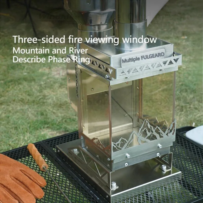 3F UL Gear Desktop Fire Wood Stove Winter Outdoor Camping Multifunctional Stainless Steel Tent Heating Stove NH21SK004 4