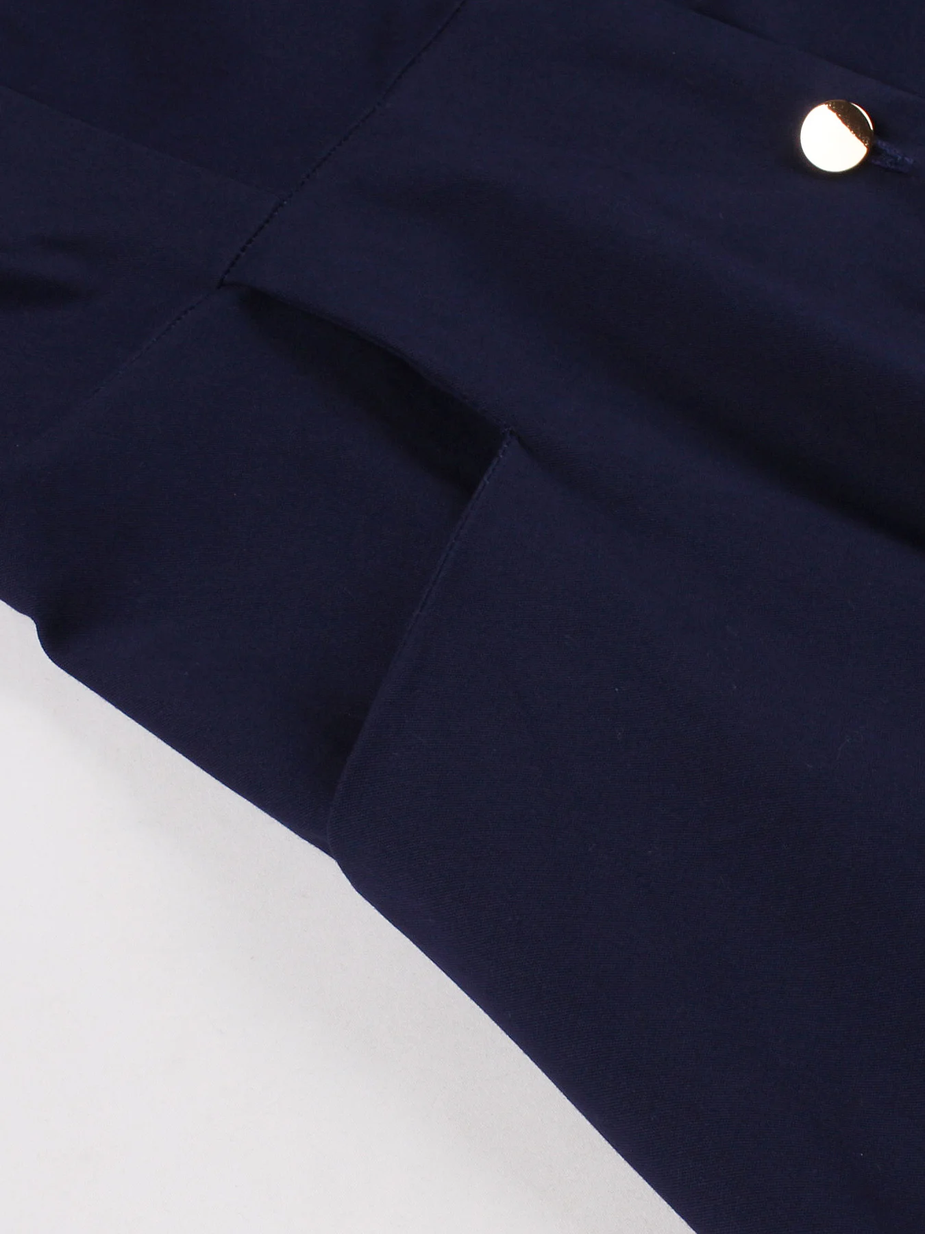 Tonval Navy Blue Single Breasted Belted Elegant Midi Dresses Half Sleeve Autumn Women 1950s Vintage Clothing Pockets Solid Dress 5