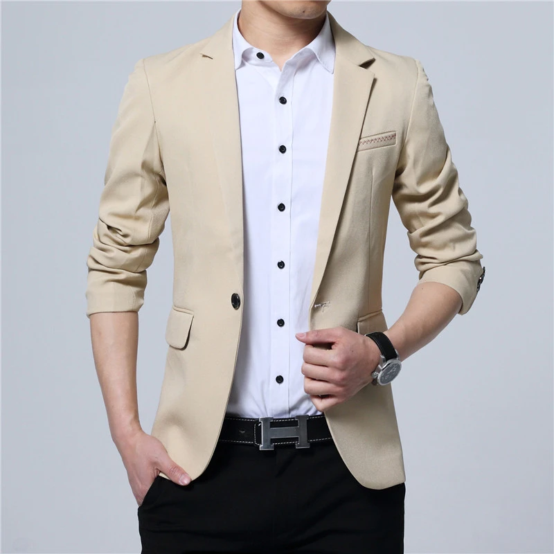 Mens blazer New Spring and Autumn thin Casual Men Blazer Cotton Slim England Suit Blaser Masculino Male Jacket Blazer Men Size L-5XL