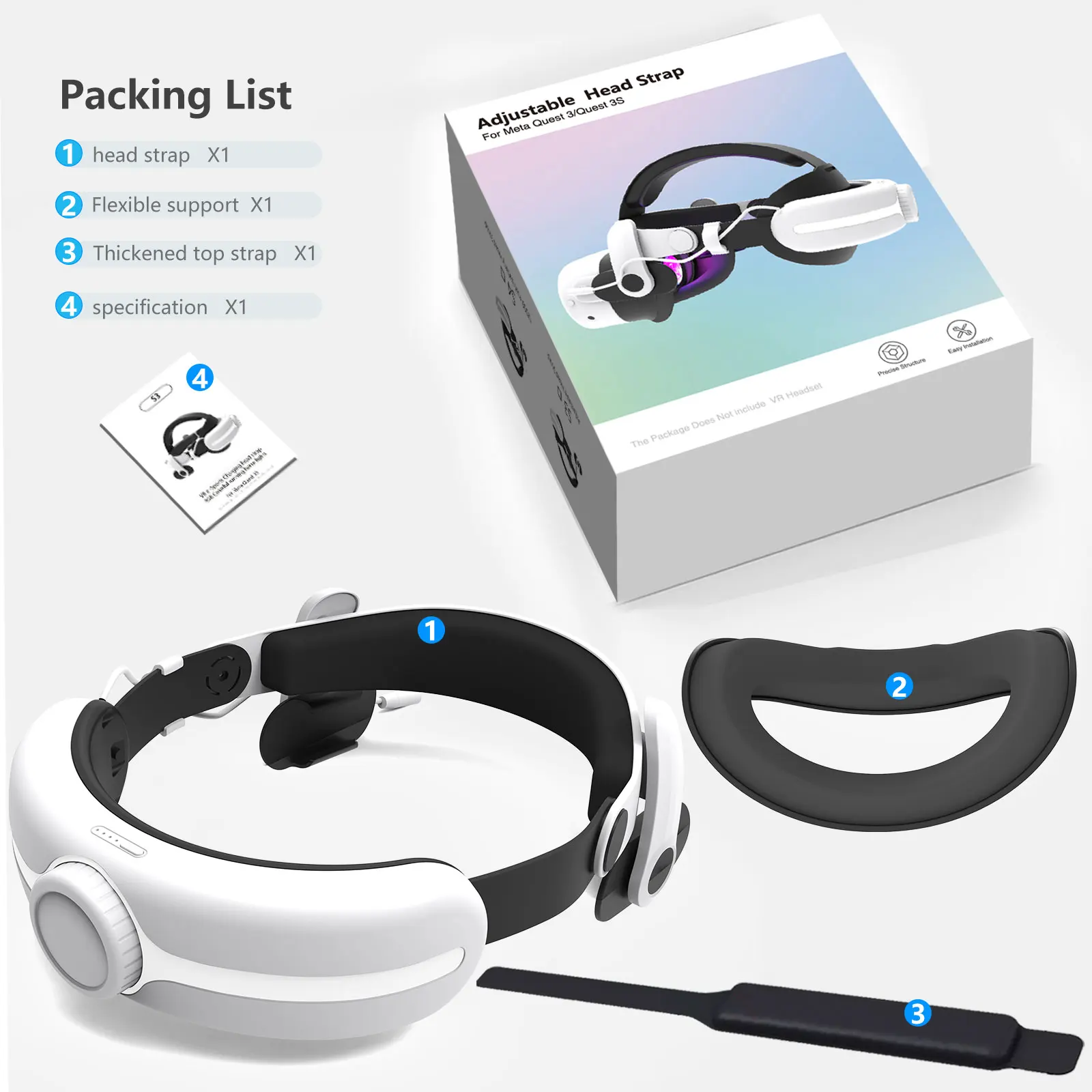 MtomatoVR S4 ヘッドストラップは、Meta Quest 3およびQuest3Sと互換性