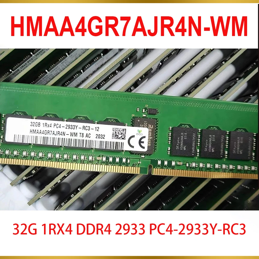 1Pcs 32GB 32G 1RX4 DDR4 2933 PC4 2933Y RC3 RAM For SK Hynix Memory HMAA4GR7AJR4N WM
