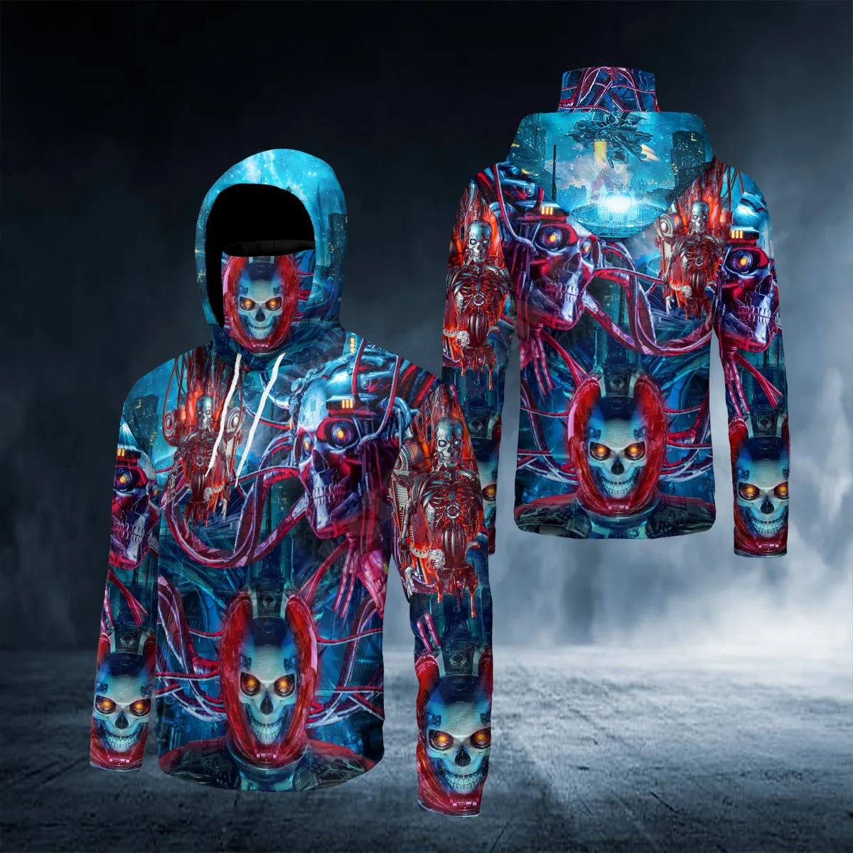 Fantasy Dragon Satanic Skull 3D Printed Bandana Hoodie US Size Women For Men Casual Pullover Hoodie Mask Warm