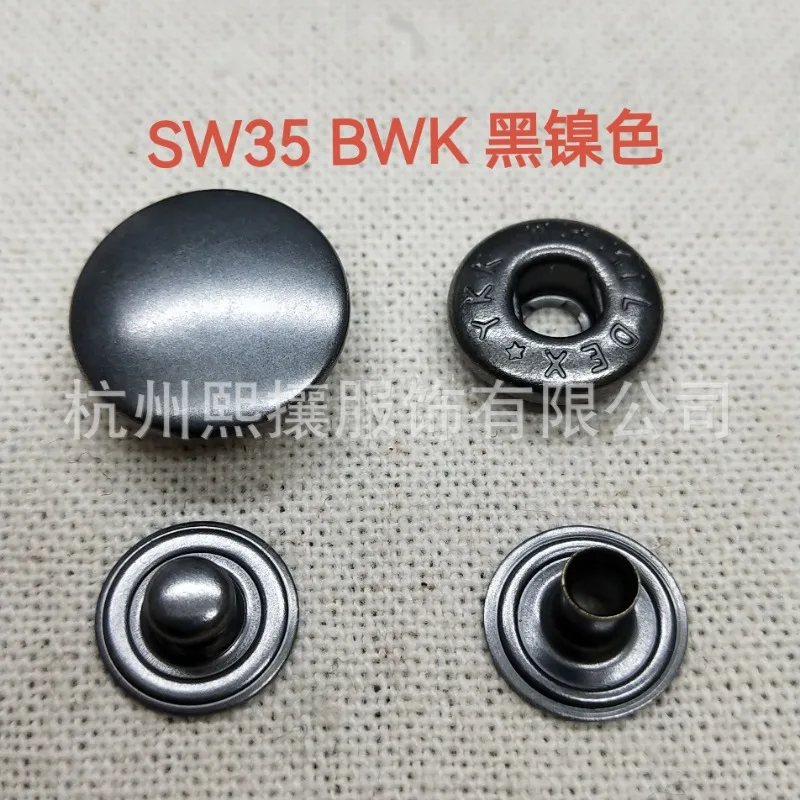100sets/Lot YKK Snap Button SW35 Metal  10mm 13mm 15mm Bronze Silver Gun Black Luxury Clothing Supplies Tailor Sewing Accessory 3