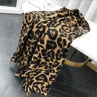 Fashion Leopard Print Tassel Viscose Shawl Scarf High Quality Neckerchief Winter Foulards Muslim Hijab Stole Sjaal Scarves 1