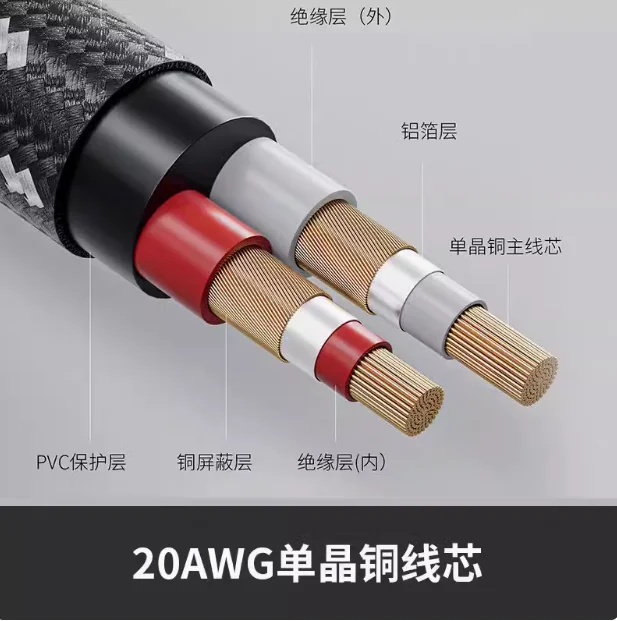 FiiO LR-3.5A Dual RCA Lotus Male Head Turn 3.5mm Male head High quality HiFi Fever Audio cable 4