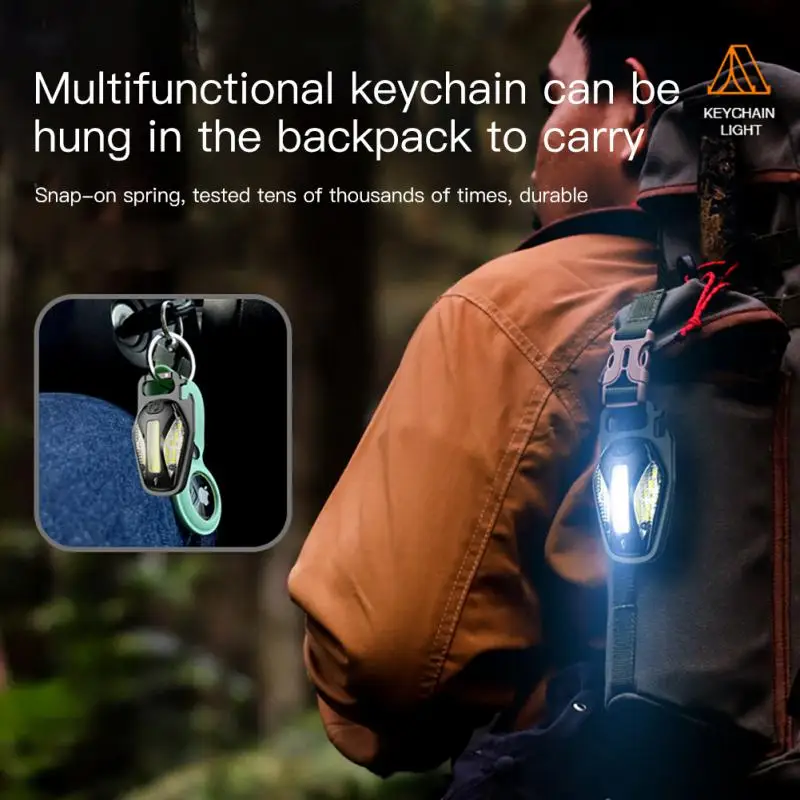 

Multifunctional Portable USB Mini Keychain Light Emergency Outdoor Camping Light Highlight COB Work Light Repair Light Camping