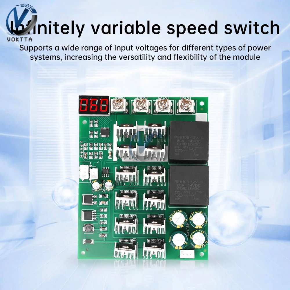 PWM DC Motordrehzahlregler 10-55V, Max. 100A – Mit LED-Anzeige, Potentiometer Und Vorwärts-/Rückwärtsschalter