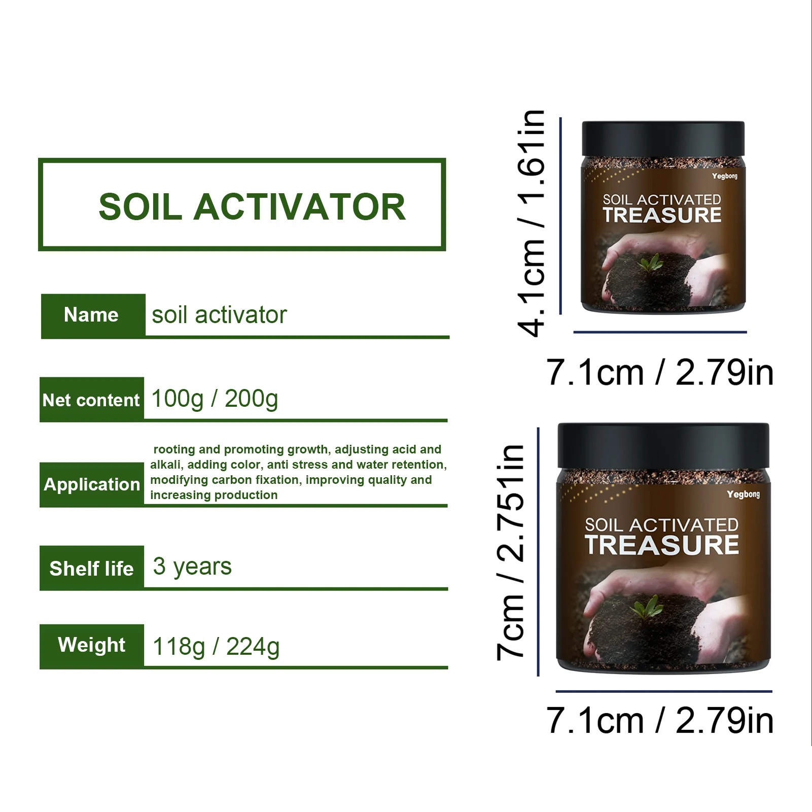 Soil Activated Treasure Organic Potting Soil Fully Loaded With Nutrients Indoor Outdoor For Gardens & Plant 100g/200g