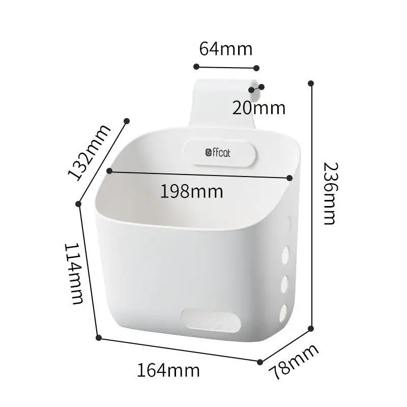 주방 벽걸이 마늘 생강 보관 바구니 다층 배수 랙 가정용 욕실 정리 바구니 플라스틱 재질
