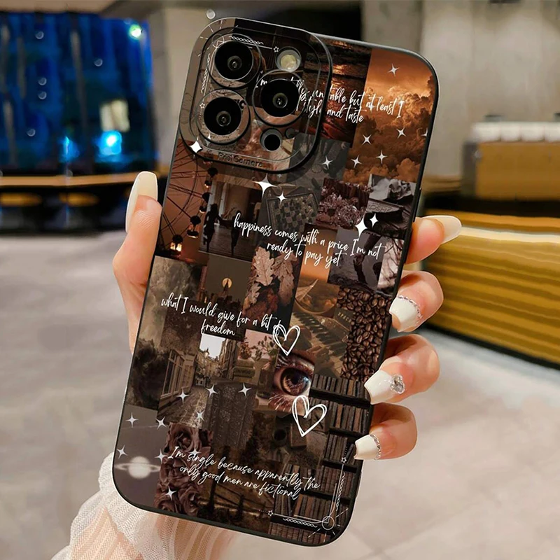 Brown Illustration Shockproof Phone Case - Soft Cover